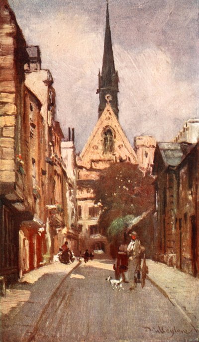 Exeter College Chapel, von Ship Street, 1903 von John Fulleylove